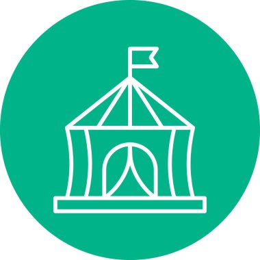 circus tent, simple web illustration