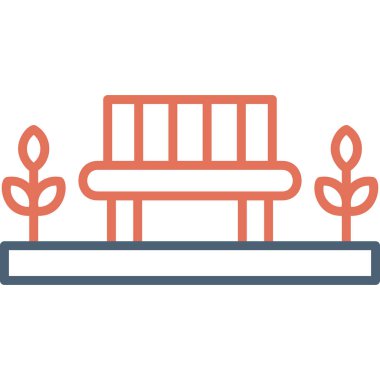 Yedek kulübesi Web simgesi basit illüstrasyon