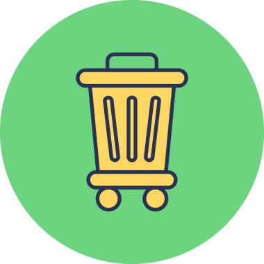 Trash bin icon, vector illustration simple design