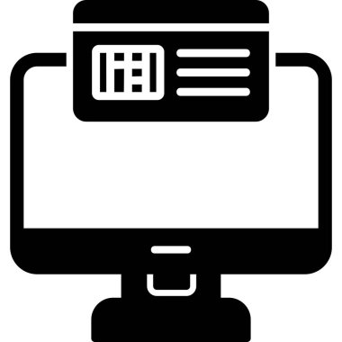 Çevrimiçi ödeme. Basit web illüstrasyonu