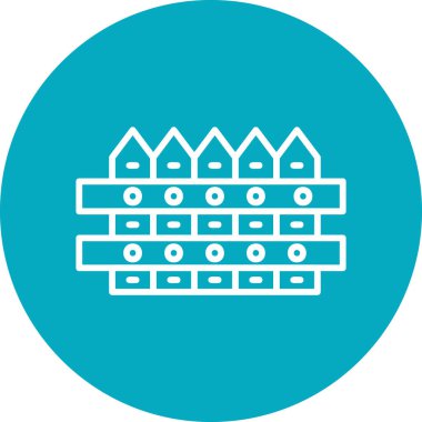 çit ağ simgesi basit vektör çizimi