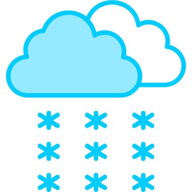 Kar yağışı. Web simgesi basit tasarım