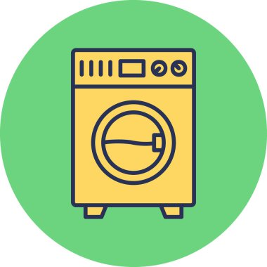 abstract washing machine, vector icon