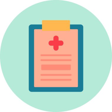 Tıbbi kayıt simgesi, modern tasarım illüstrasyonu