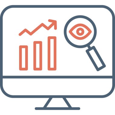 Modern simge vektör illüstrasyonunun izlenmesi