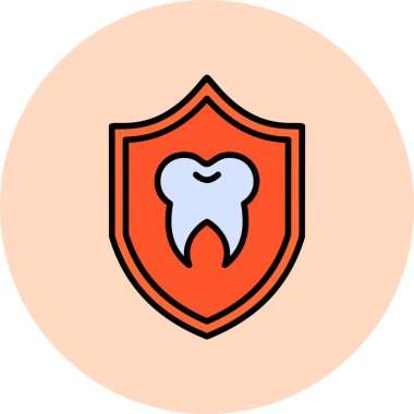 Koruma çizgisi simgesi, vektör illüstrasyonu