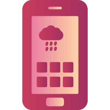 Cep telefonu. Web simgesi basit illüstrasyon