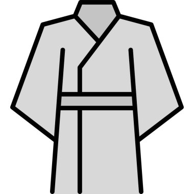Kimono simgesinin vektör illüstrasyonu