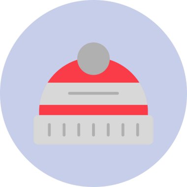 Kış Şapkası. Web simgesi basit illüstrasyon