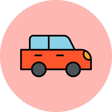 Araba modern simgesi, vektör illüstrasyonu