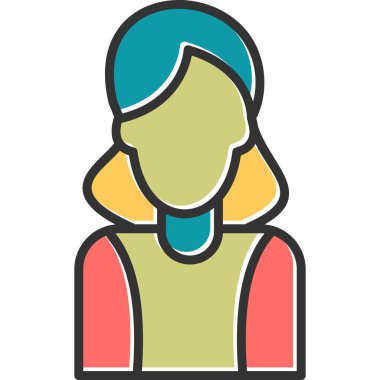 Anne yüz avatar vektör simgesi 