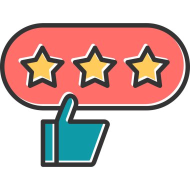 Good Review web icon vector illustration