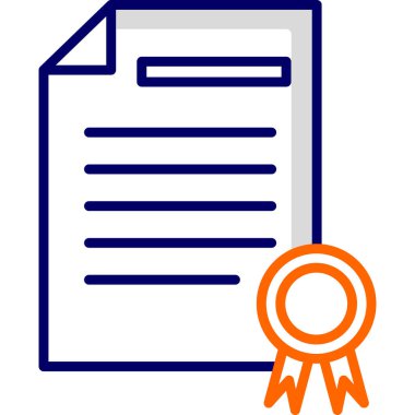 Sertifika. Web simgesi basit tasarım 