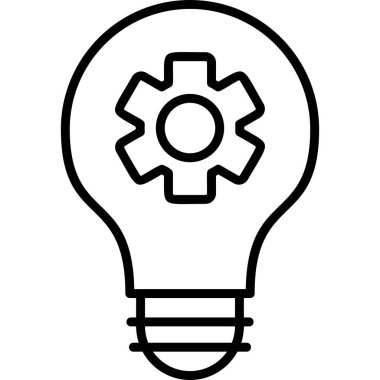 Ampul. Web simgesi basit illüstrasyon