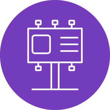 Reklam panosu. Web simgesi basit illüstrasyon