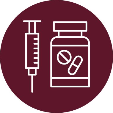 Hormon terapisi ikonu, modern tasarım illüstrasyonu