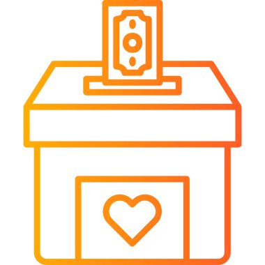 Donation web icon vector illustration