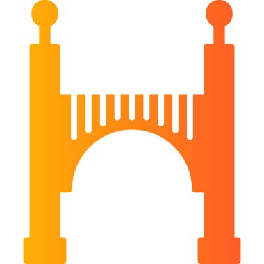 Köprü modern simgesi, vektör illüstrasyonu