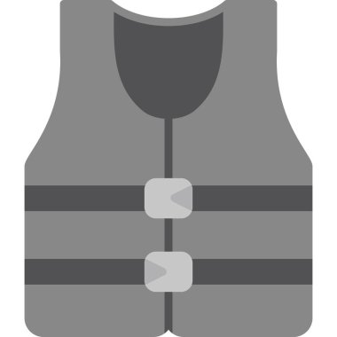 Renkli düz güvenlik yelek vektör simgesi