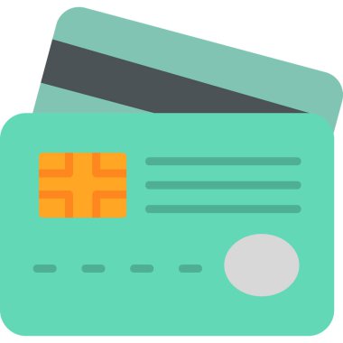 Kredi kartıyla. Web simgesi illüstrasyonu