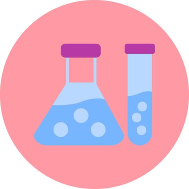 Kimya şişesi. Web simgesi basit tasarım 