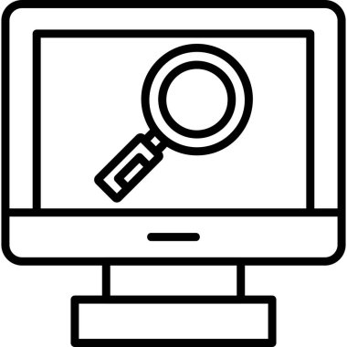 Büyüteç simgesi. vektör illüstrasyonu