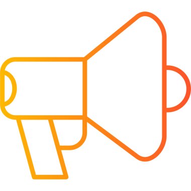 Megafon ikonu vektör illüstrasyonu