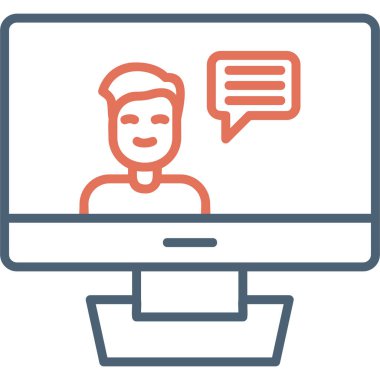 Konuş. Web simgesi basit illüstrasyon