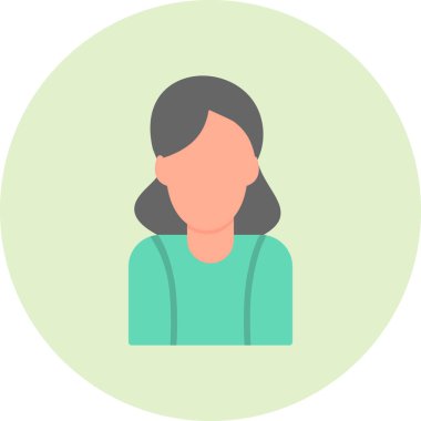 Anne yüz avatar vektör simgesi 