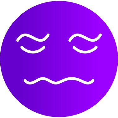 Utanç ifadesi, basit düz simge