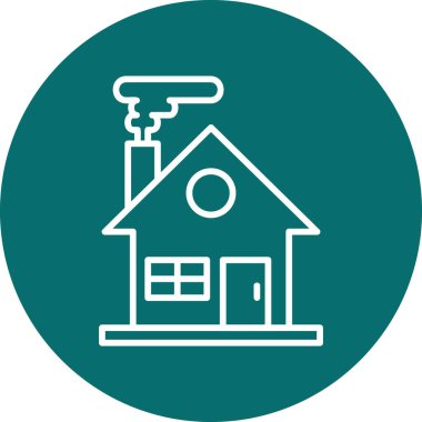 Ev. Web simgesi basit illüstrasyon