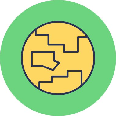 Dünya simgesinin vektör illüstrasyonu