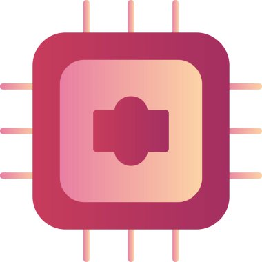 CPU icon, vector illustration simple design