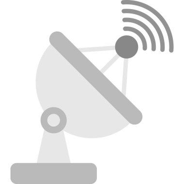 satellite dish, web icon simple illustration