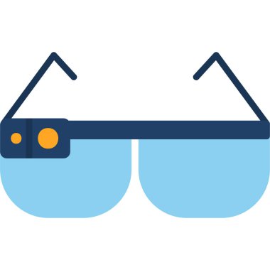 Akıllı Gözlük, illüstrasyon, beyaz arkaplan üzerindeki vektör.