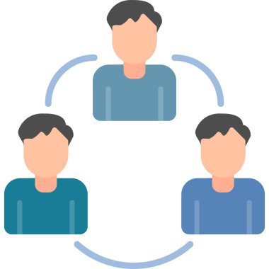 Abstract vector illustration of team work