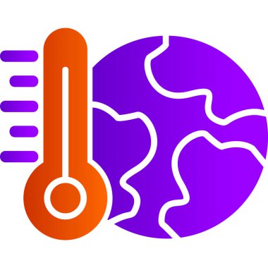 Küresel ısınma modern ikon vektör çizimi