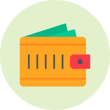 Cüzdan. Web simgesi basit illüstrasyon