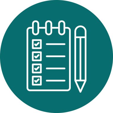 Not defteri web simgesi, vektör çizim