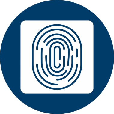 Parmak izi simgesinin vektör illüstrasyonu