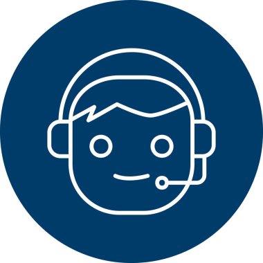 Çağrı merkezi modern simge vektör çizimi