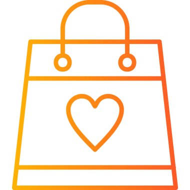 Bir alışveriş poşeti simgesinin vektör çizimi 