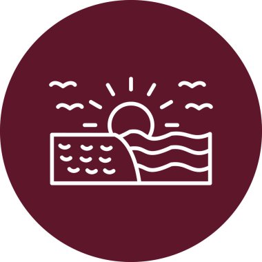 gündoğumu simge vektör çizim