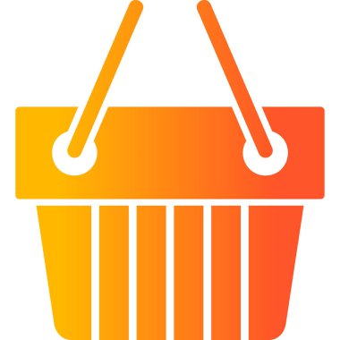 Alışveriş sepeti simgesi, vektör illüstrasyonu basit tasarım