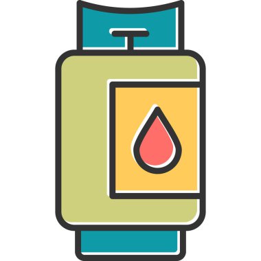 Gaz modern simgesi, vektör illüstrasyonu