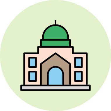 Cami simgesi, web basit illüstrasyon