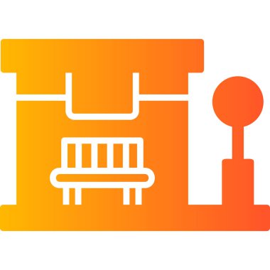 Otobüs Durağı modern simgesi, vektör illüstrasyonu