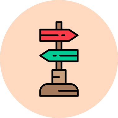 Sign Post  icon vector illustration