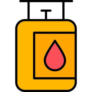 gaz tankı ikonu vektör illüstrasyonu