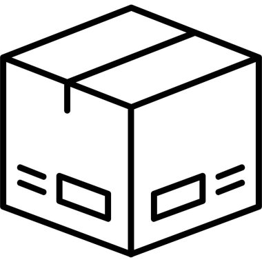 Kutu. Web simgesi basit illüstrasyon